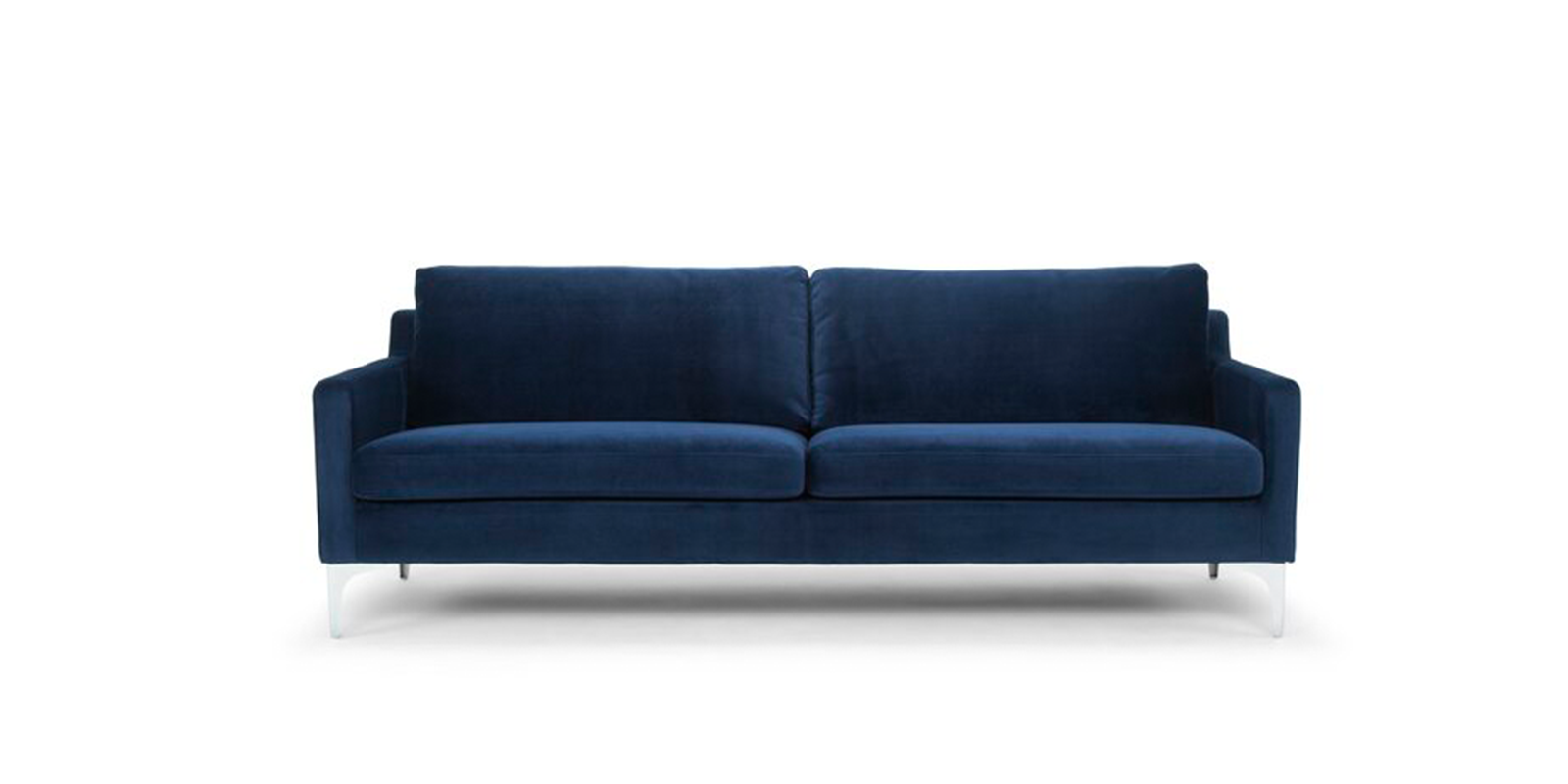 Charismatic Velvet 3 Seater Sofa in Navy Blue Colour - Dreamzz ...