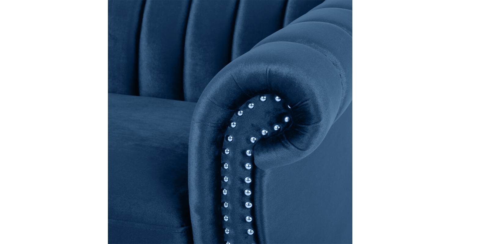 Gleaming Velvet 3 Seater Sofa In Navy Blue Colour Dreamzz Furniture Online Furniture Shop 7478