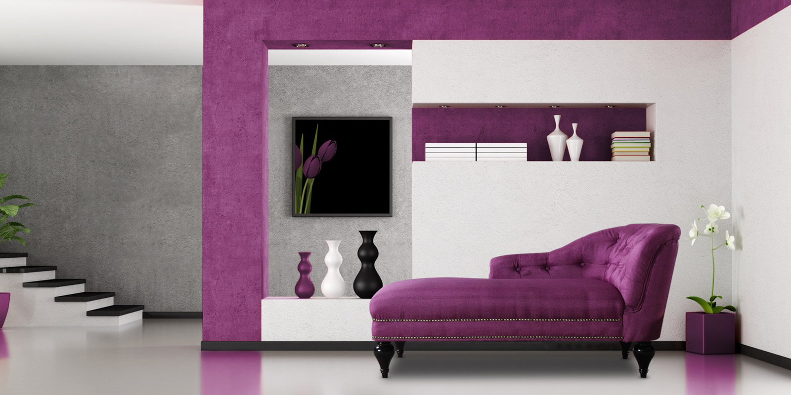 Exclusive Princess RHS Chaise in Dark Purple Colour - Dreamzz Furniture ...
