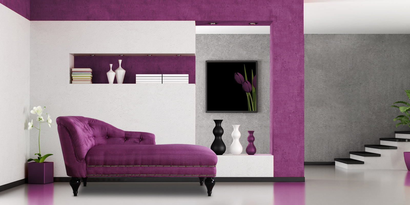 Exclusive Princess LHS Chaise in Dark Purple Colour - Dreamzz Furniture ...