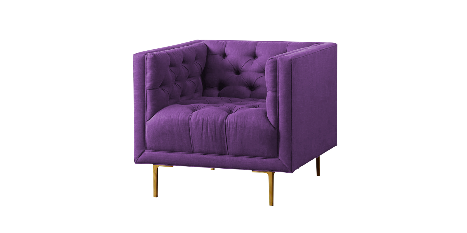 Tufted Lounge Chair In Purple Colour Dreamzz Furniture Online   1 73 