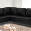 Beatrix RHS Sofa in Black Colour by Dreamzz Furniture