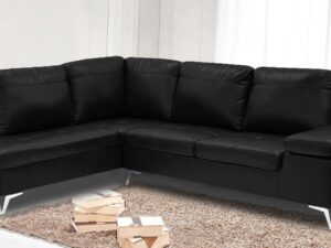 Beatrix RHS Sofa in Black Colour by Dreamzz Furniture