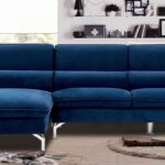 Libby RHS Sofa with Lounger in Blue Colour by Dreamzz Furniture