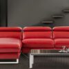 Ultra Modern RHS 2 Seater Sofa with Lounger in Red Colour by Dreamzz Furniture