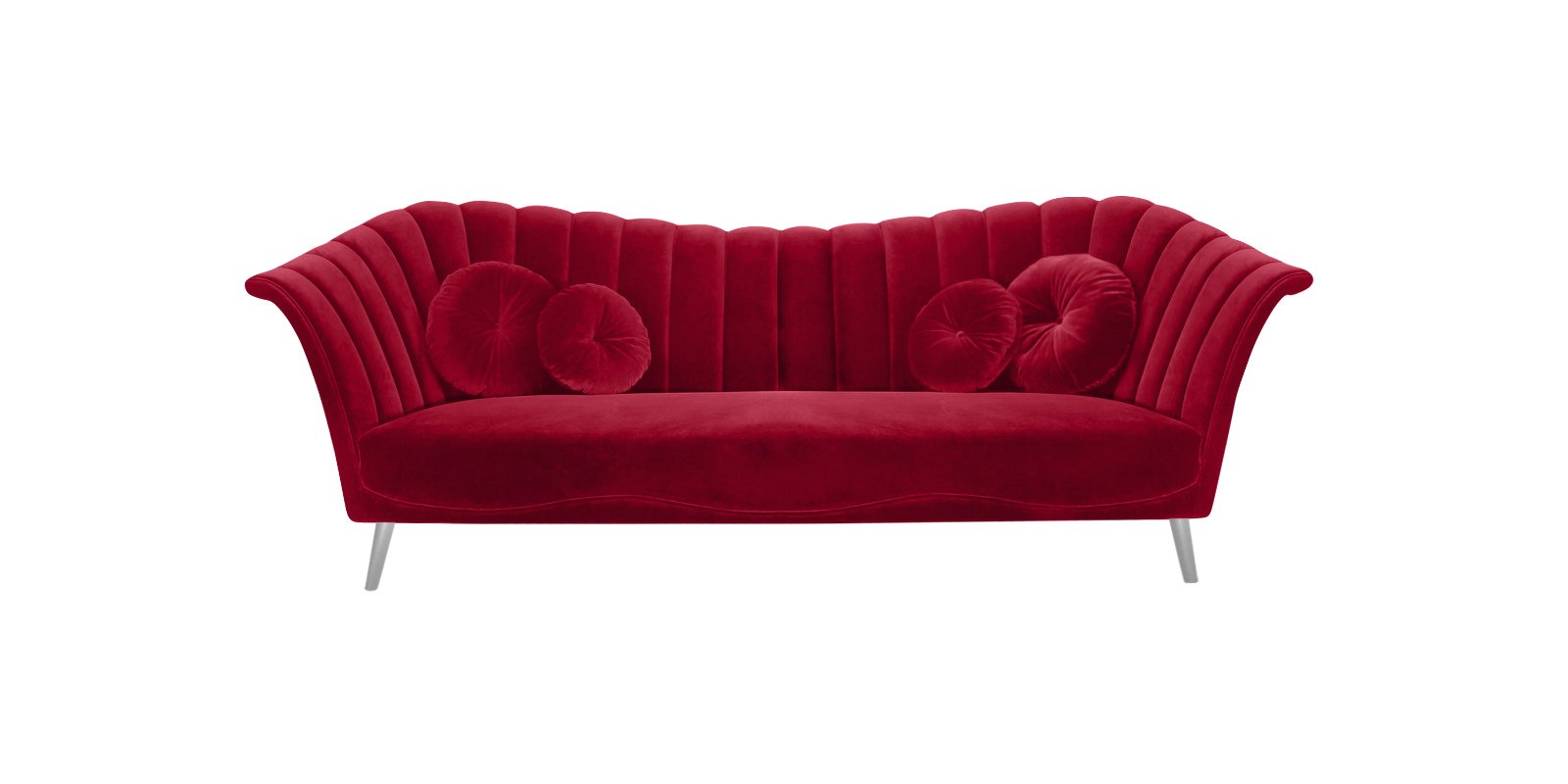 Ikon Three Seater Sofa In Cranberry Colour