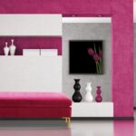 Two Seater Settee In Fuschia Colour