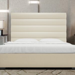 Elegant King Size Upholstered Bed in Beige Colour by Dreamzz Furniture