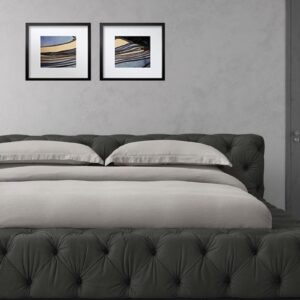 Exquisite Queen Size Upholstered Bed in Dark Grey Colour by Dreamzz Furniture
