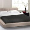Victorian King Size Upholstered Bed In Brownish Grey Colour