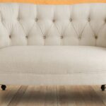 Enchanted Two Seater Chesterfield Sofa In Light Beige Colour