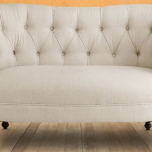 Enchanted Two Seater Chesterfield Sofa In Light Beige Colour