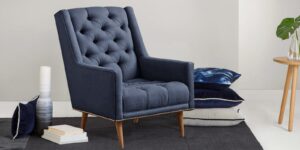 Alicia Modern Chair In Blue Colour By Dreamzz Furniture