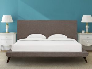 Aurora King Size Upholstered Bed in Brown Colour by Dreamzz Furniture