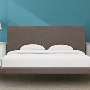 Aurora Queen Size Upholstered Bed In Grey Colour