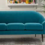Blaine Poseidon 3 Seater Sofa In Blue Colour