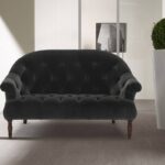 Gorgeous Two Seater Sofa In Dark Grey Colour