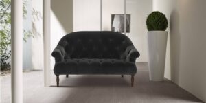 Gorgeous Two Seater Sofa In Dark Grey Colour