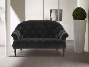 Gorgeous Two Seater Sofa In Dark Grey Colour