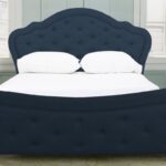 Magnum Queen Size Upholstered Bed in Blue Colour by Dreamzz Furniture