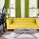 Elegant 2 Seater Sofa In Yellow Colour