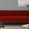 Chesterfield 3 Seater Sofa in Red colour by Dreamzz Furniture