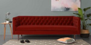 Chesterfield 3 Seater Sofa in Red colour by Dreamzz Furniture