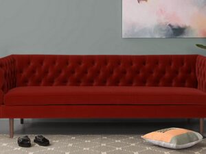 Chesterfield 3 Seater Sofa in Red colour by Dreamzz Furniture