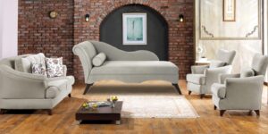 Pioneer LHS Chaise Lounger in Grey Colour by Dreamzz Furniture