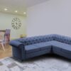 Royal Corner Sectional Sofa With Tufted Back In Blue Colour