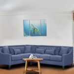 Nirvana RHS Sofa In Blue Colour