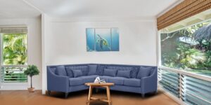 Nirvana RHS Sofa In Blue Colour