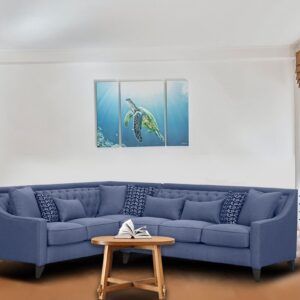 Nirvana RHS Sofa In Blue Colour