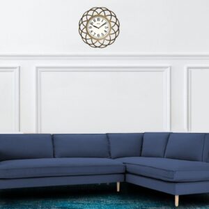 Modular LHS 3 Seater Sofa with Lounger in Blue Colour