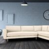 Modular LHS 3 Seater Sofa with Lounger in Light Beige Colour