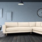 Modular LHS 3 Seater Sofa with Lounger in Light Beige Colour
