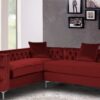 Tidafors Classic LHS Sofa in Velvet Red colour
