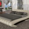 Oscar King Size Upholstered Bed in Light Cream Colour by Dreamzz Furniture