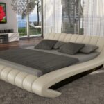 Oscar King Size Upholstered Bed in Light Cream Colour by Dreamzz Furniture