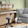 Plush One Seater Corner Sofa In Grey Colour By Dreamzz Furniture