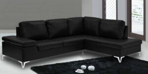 Beatrix LHS Sofa in Black Colour by Dreamzz Furniture