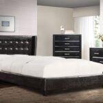Chic King Size Upholstered Bed in Black Colour by Dreamzz Furniture
