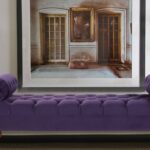 Exotic Tufted Settee in Purple Colour