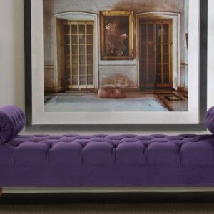 Exotic Tufted Settee in Purple Colour