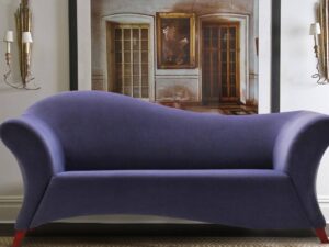 Serendeous Three Seater Sofa In Blue Colour