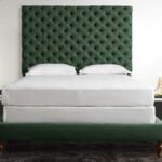 Progressive King Size Upholstered Bed in Classic Green Colour by Dreamzz Furniture
