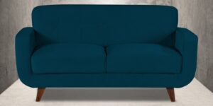 Mid-Century Two Seater Sofa In Pine Green Colour
