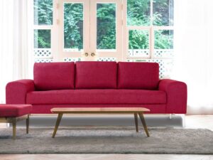 Stunning Three Seater Sofa In Pink Colour
