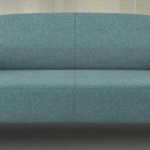 Deep Padded Three Seater Sofa In Icy Blue Colour