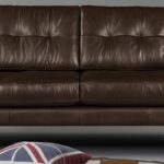 Amaranete Two Seater Sofa In Brown Leatherette